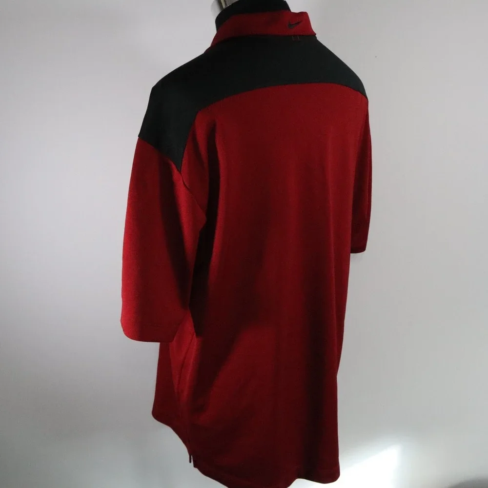 Nike Golf Polo Shirt Mens XL Fit‎ Dry Performance Red Short Sleeve